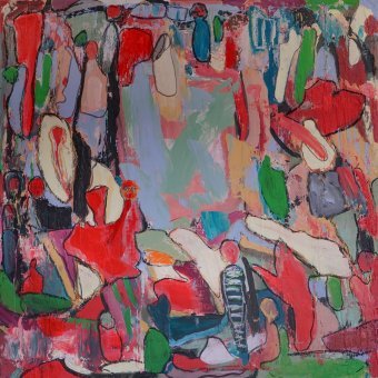 Malarstwo "Ukryte w naszym własnym świecie.", malarz Geert Lemmers akryl płótno w Jose Art Gallery