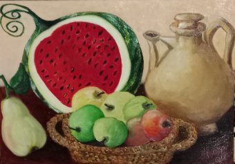 Malarstwo "Letnia martwa natura", malarz Olga Petrova olej płótno w Jose Art Gallery