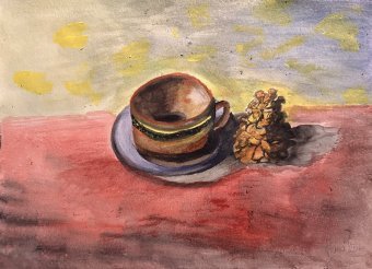 Amante del café: Un momento marrón con una taza
