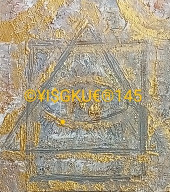 Peinture "145 GOLD DIAMOND LIGHT UN MSIL", peintre Yaroslav Stratyy technique mixte bois à la Jose Art Gallery