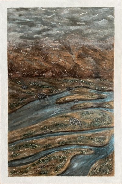 Additional view 1: Realism Landscape Painting Pearly landscape by painter Yuliya Suhonosova acrylic canvas 