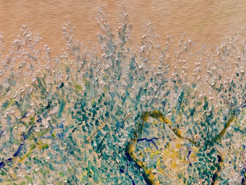 Image supplémentaire 8: Postimpressionisme Paysage Peinture "Une cathédrale de la paix", peintre Angelo Ferro huile carton 