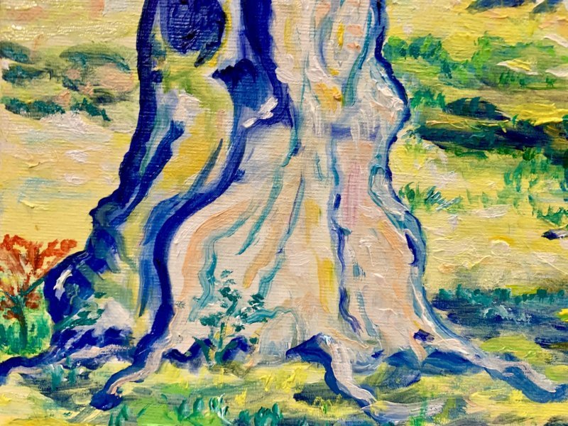 Image supplémentaire 9: Postimpressionisme Paysage Peinture "Une cathédrale de la paix", peintre Angelo Ferro huile carton 