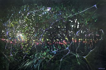 Pittura "Dissolvere il sogno", pittore Gill Bustamante olio tela alla Jose Art Gallery