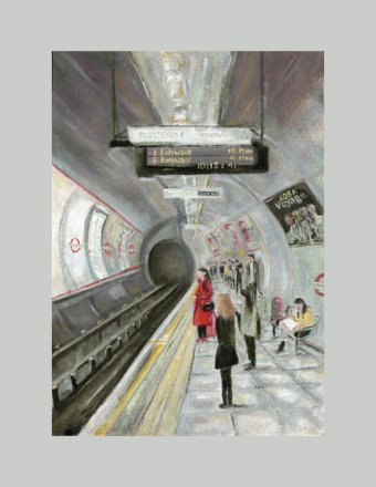 Peinture "Royal Oak Underground", peintre Steven Peachey huile papier à la Jose Art Gallery