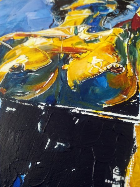 Additional view 4: Expressionism Nude Painting Winter in the Mountains by painter Alexander Aksyonov acrylic canvas 