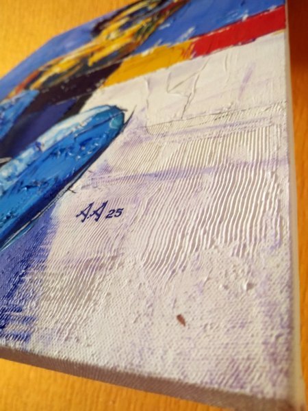 Additional view 6: Expressionism Nude Painting Winter in the Mountains by painter Alexander Aksyonov acrylic canvas 