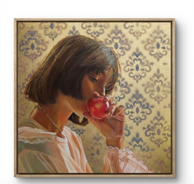 Additional view 1: Figurative Portrait Painting Eve by painter SIMONA ZECCA oil canvas 