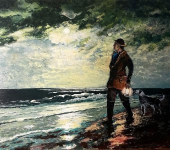 Moonlit night at sea