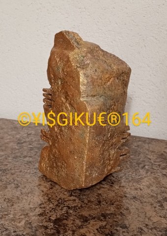 Sculpture "164. MAGIC MULTIGOLD RUNSTONE" by sculptor Yaroslav Stratyy Wood at Jose Art Gallery