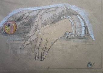 Drawing "Beyond the Smoke: Hidden Memories" by illustrator roberto ferrando pencil paper at Jose Art Gallery