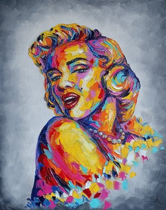 Malerei "Marilyn Monroe", maler/-in Anastasia Kozorez Öl Leinwand in der Jose Art Gallery