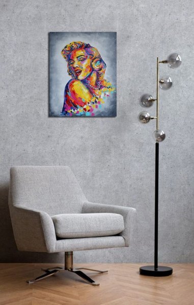 Additional view 2: Contemporary Art Portrait Painting Marilyn Monroe by painter Anastasia Kozorez oil canvas 