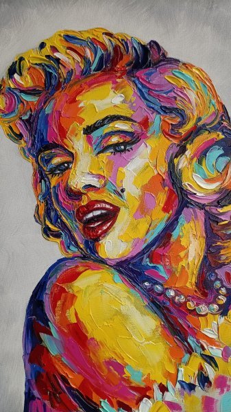 Additional view 4: Contemporary Art Portrait Painting Marilyn Monroe by painter Anastasia Kozorez oil canvas 
