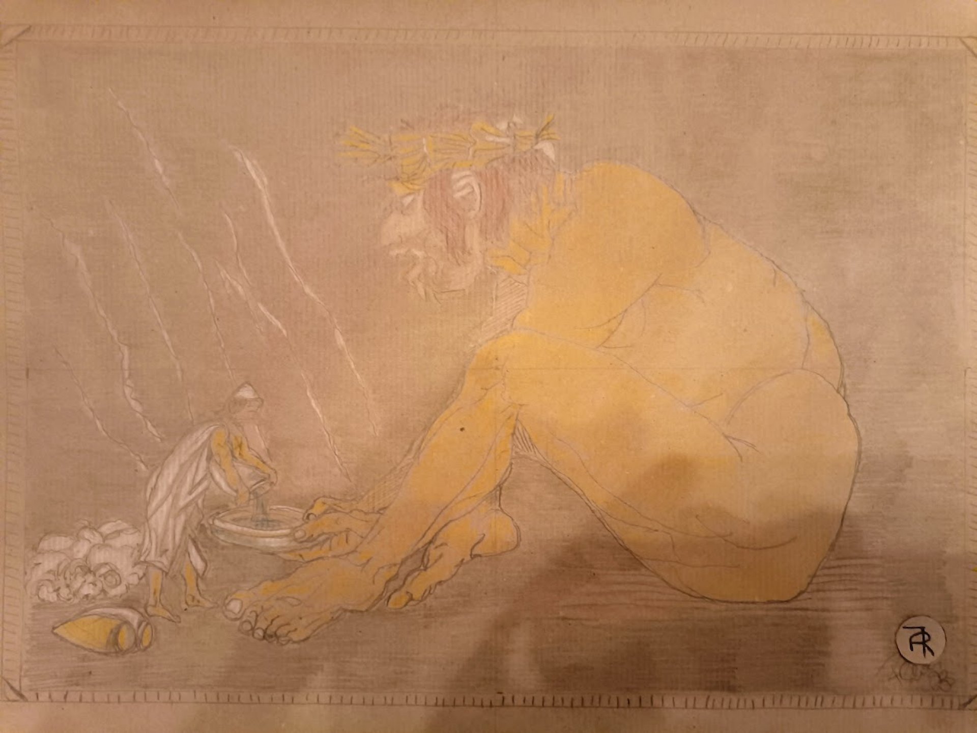 Ulysse et Polyphème : un défi mythologique épique Dessin - roberto ferrando