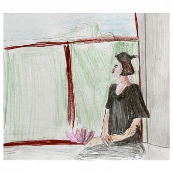 Graphique "Sans titre", illustrateur Irfan Ajvazi crayon papier à la Jose Art Gallery