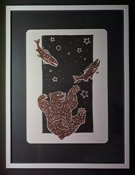 Zusätzliches Bild 2: Symbolismus Tiermalerei Graphik "Dreams", illustrator Ivan Ohirmenko Gravüre Papier 