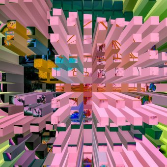 Malarstwo "Konstrukcja wrażliwa 30", malarz Geert Lemmers akryl metal w Jose Art Gallery