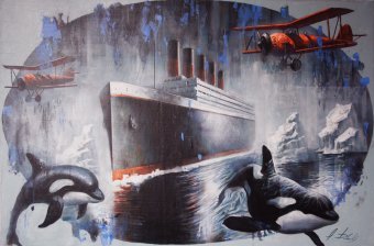 Painting "Voyage Tn 3." by painter Dobrodiy Alexandr acrylic concrete at Jose Art Gallery