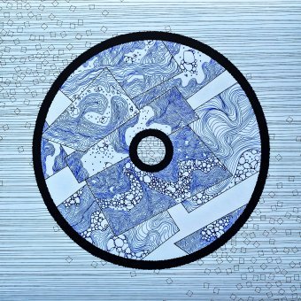 Flood A2: Deep Blue Tranquility Pattern