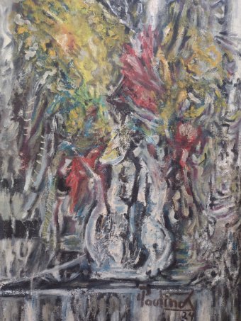 Malarstwo "Kwiaty i deszcz", malarz DPaulinos olej płótno w Jose Art Gallery