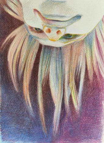 Gráfico "Hiya Guys", ilustrador Yana Dmitrieva lápiz hormigón en Jose Art Gallery