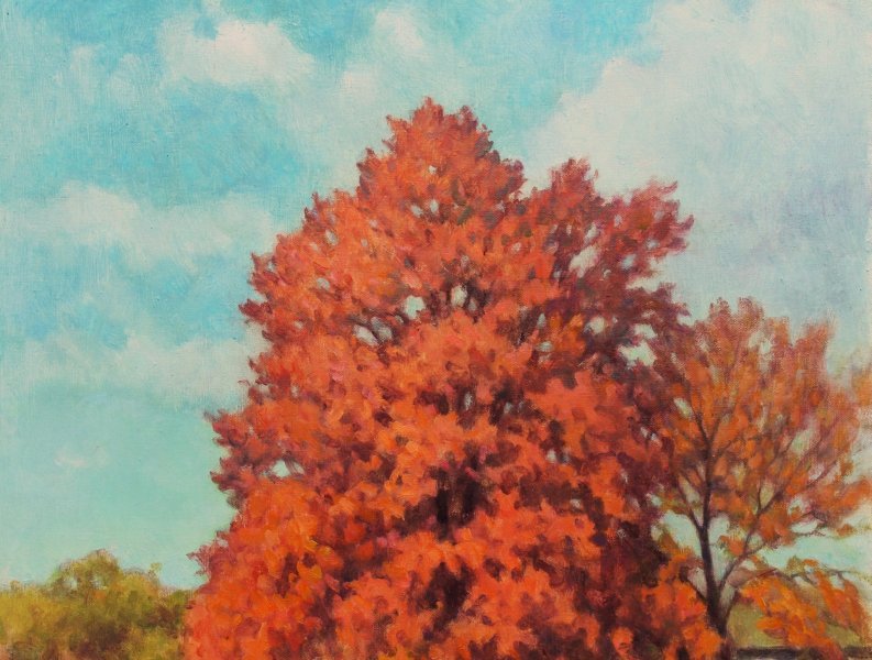 Additional view 4: Realism Landscape Painting Autumn by painter Alexander Kusenko oil canvas 