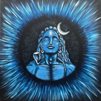 Живопис "Благодатний Шива", живописець Alina Hlushko акрил холст в Jose Art Gallery