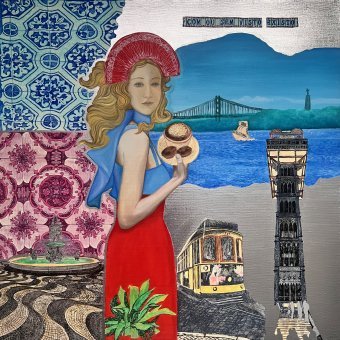 Живопись "Лиссабон: остановка мира", живописец Ольга Серебрянская смешанная техника холст в Jose Art Gallery