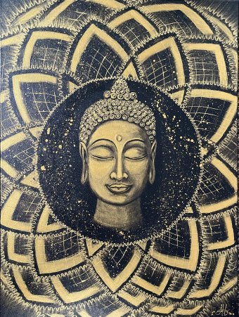 Живопис "Лотос Будди", живописець Alina Hlushko акрил холст в Jose Art Gallery