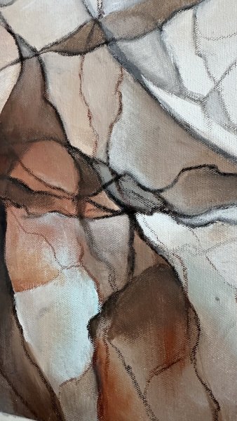 Additional view 9: Abstract Interior Painting Webs of My Feelings by painter Julia Shilo acrylic canvas 