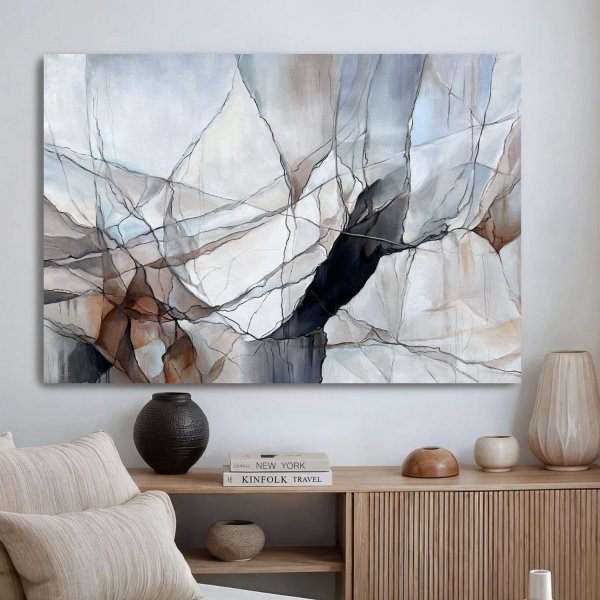 Additional view 10: Abstract Interior Painting Webs of My Feelings by painter Julia Shilo acrylic canvas 