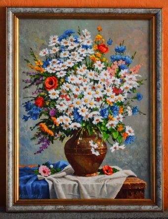 Malarstwo "KWIATY POLNE", malarz Andrey Sobolev olej płótno w Jose Art Gallery