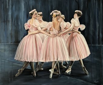 Painting "Delicate ballerinas and feminine beauty" by painter Viktoryia Lautsevich oil canvas at Jose Art Gallery
