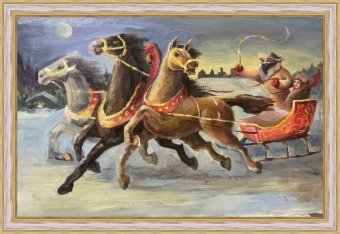 Malerei "TROIKA", maler/-in Ulyana Vasilenko Öl Leinwand in der Jose Art Gallery