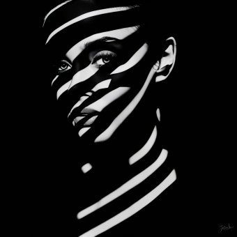 Arte digital "IDENTIDAD CEBRA #7 (ABSTRACCIÓN", artista digital Jecaslo en Jose Art Gallery