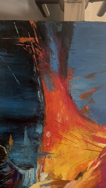 Additional view 4: Abstract Animal Painting Giraffe (Collection Piece #4) by painter Anna Tasheva oil canvas 