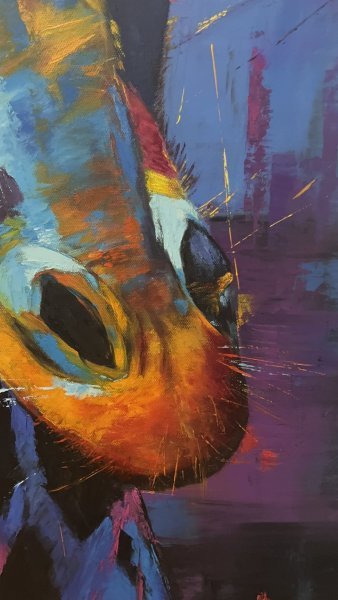 Additional view 5: Abstract Animal Painting Giraffe (Collection Piece #4) by painter Anna Tasheva oil canvas 