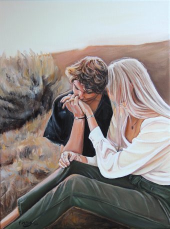 Painting "Feelings" by painter Viktoryia Lautsevich oil canvas at Jose Art Gallery