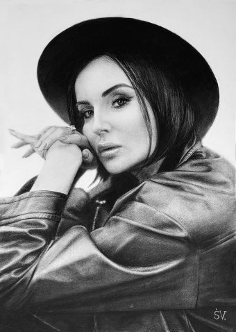 Grafica "Un momento di tenerezza", illustratore Vladimir Sumarokov carbone carta alla Jose Art Gallery