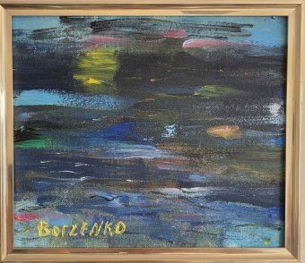 Graphik "Nachdenklichkeit", illustrator Grigoriy Borzenko Öl Stoff in der Jose Art Gallery