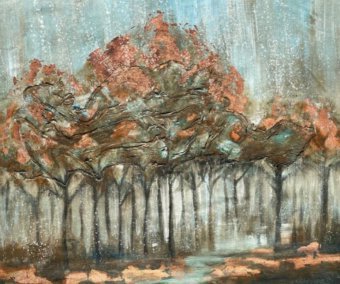 Ciel et Terre Paysage d'automne moderne