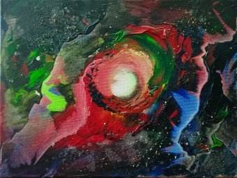 Peinture "Mary Poppins", peintre Natalya Arhipenko acrylique toile à la Jose Art Gallery