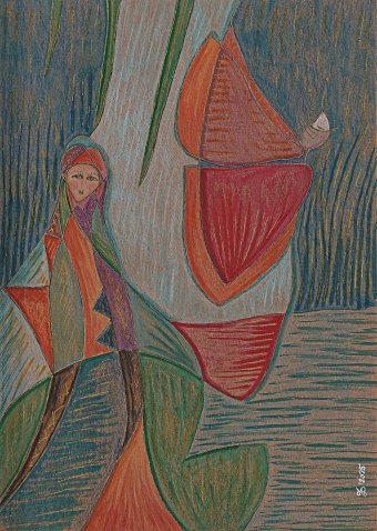 Gráfico "Thumbelina. Escape.", ilustrador Ewa Dura técnica mixta papel en Jose Art Gallery