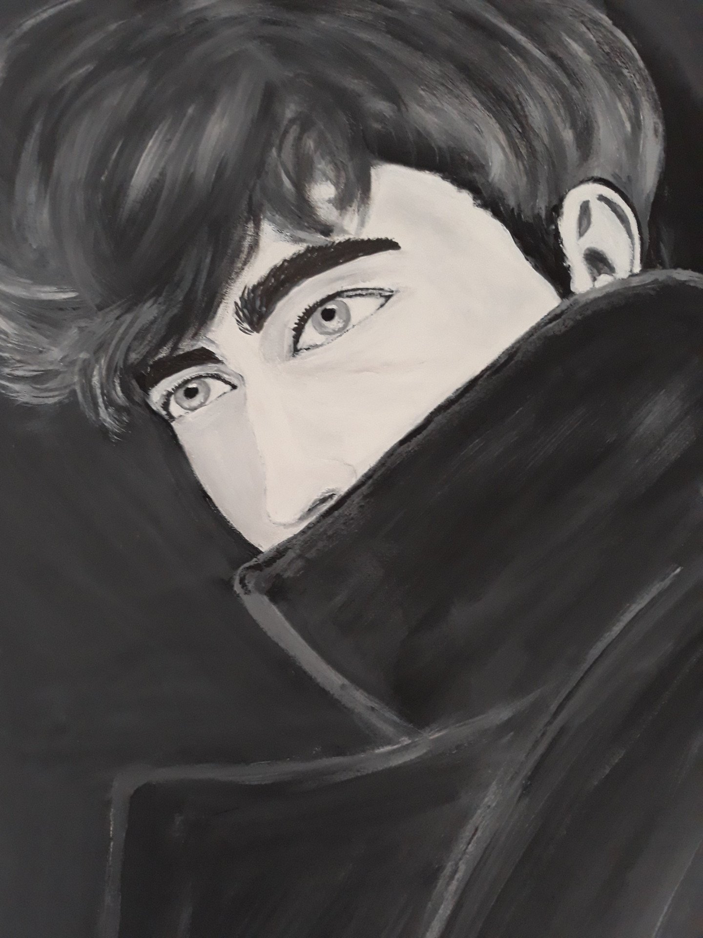 Portrait of the young man. - painting