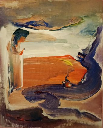 Peinture "L'amour plutôt que la trahison", peintre Natalya Arhipenko acrylique toile à la Jose Art Gallery