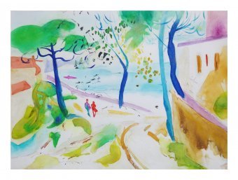 Pittura "Ritmi4", pittore Sergey Emec acquerello carta alla Jose Art Gallery