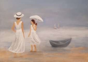 A shared moment. Serenity by the sea