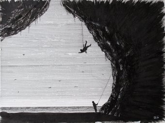 Графіка "Скелеальпіністи", ілюстратор спартак чернышов чорнило папір в Jose Art Gallery