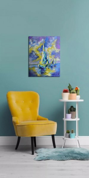Solor Tides Painting by Anastasia Kozorez - Jose Art Gallery